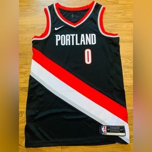 NWOT Damien Lillard, Portland Trailblazers Jersey, Black, Small